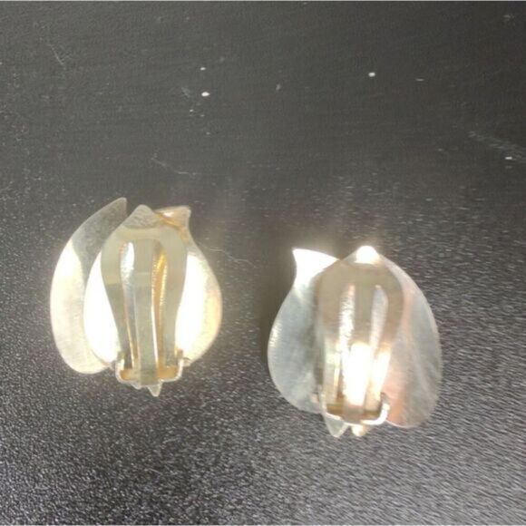 Hans Myrhie sterling silver and enamel clip on earrings‎ - Picture 5 of 6